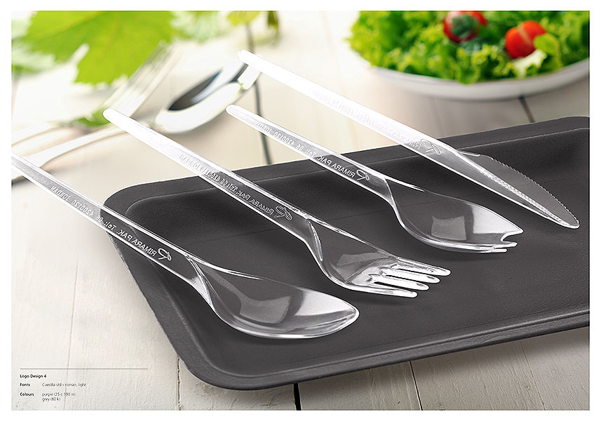 Plastic cutlery set